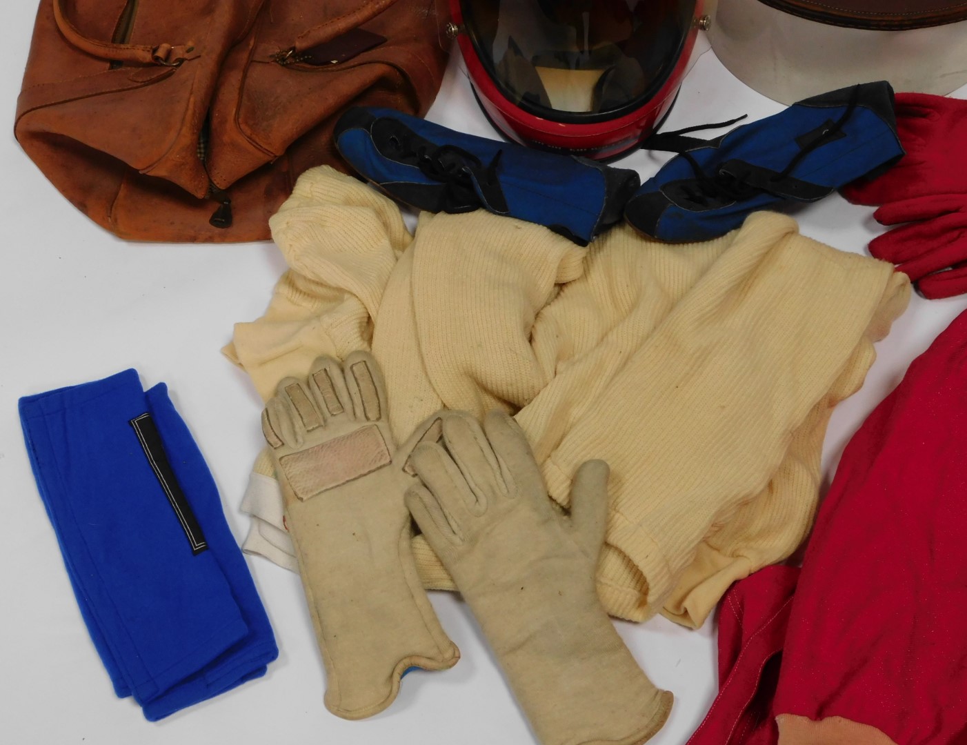 Motor Racing helmet and Les Leston racing overalls, together with other motor racing attire, as worn - Image 3 of 3