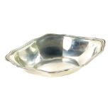 A white metal bowl, hand design stamped Alvin Sterling, 17cm diameter, 2.17oz.