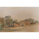 William Callow (1812-1908). A Farm of Sir F Oglander's Estate Brading IOW, watercolour, unsigned, at