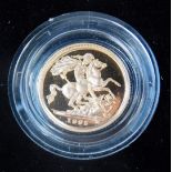 An Elizabeth II half gold proof sovereign, dated 1995, with presentation box and a certificate of au