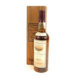 A bottle of Glenmorangie Single Highland Vintage Malt Scotch Whisky, dated 1977, presentation boxed,