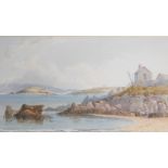 Philip Mitchell (1814-1896). Drakes Island from Mount Batten, watercolour, signed, attributed with t