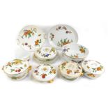 A group of Royal Worcester Evesham pattern part dinner wares, comprising fruit bowl, two small turee