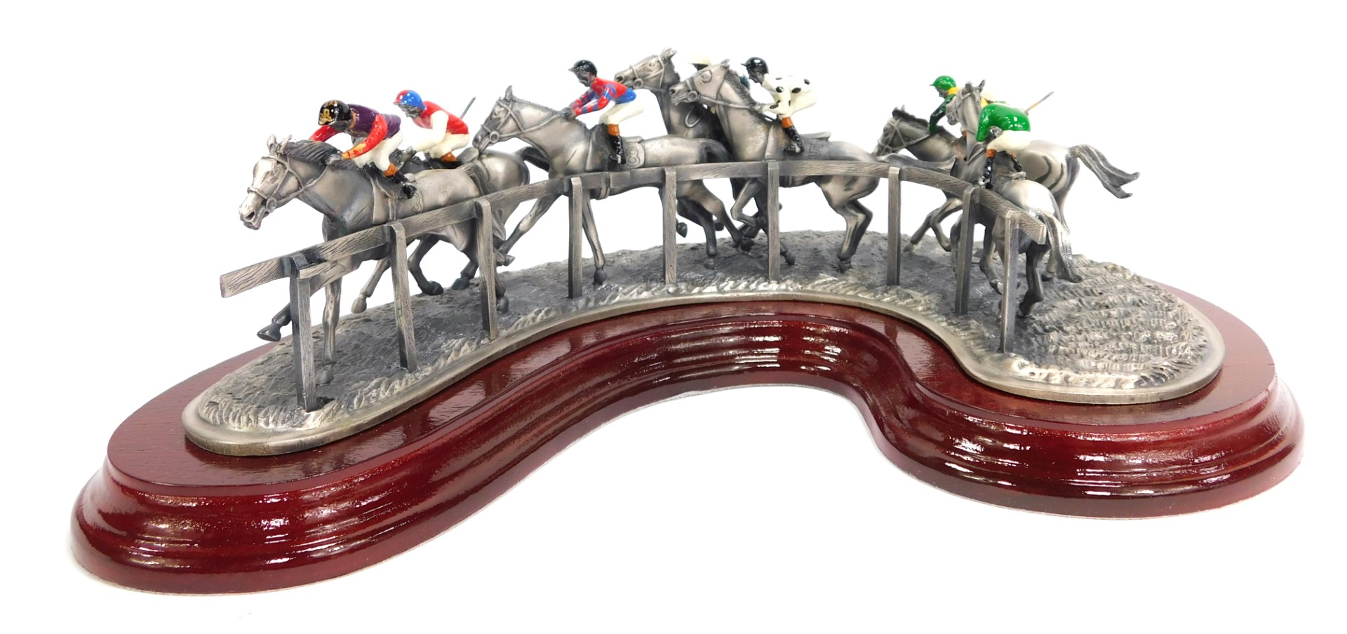 A Mark Models Limited horse racing figure group, Turing For Home Special, limited edition number 708