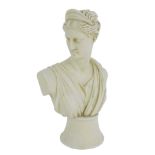 A profile bust of the Roman goddess Artemis, 28cm high.