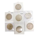 Various coins, a Victorian shield back half crown, 1875, a veiled end 1893, a further half crown 188