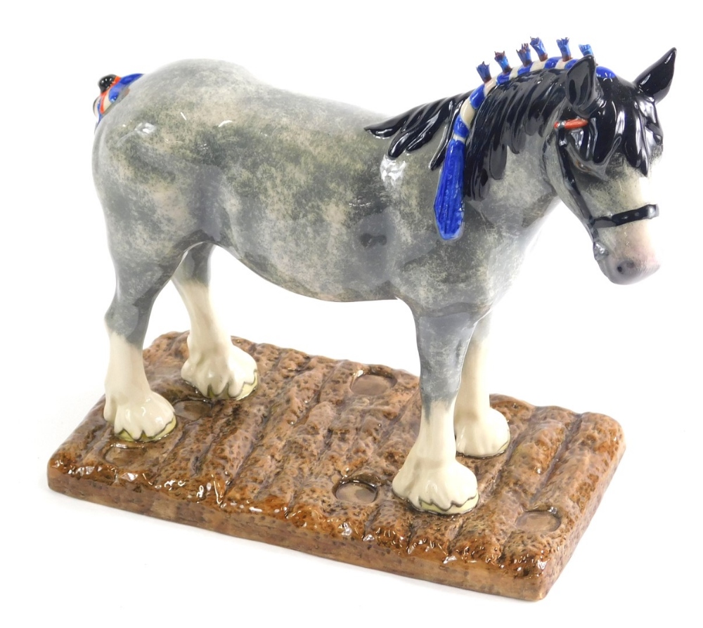 A Royal Doulton Animal Sporting and Ceremonial Horse Collection figure, Clydesdale, RDA55, printed m