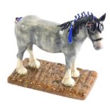 A Royal Doulton Animal Sporting and Ceremonial Horse Collection figure, Clydesdale, RDA55, printed m