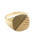 A gentleman's 9ct signet ring, size T, 6.3g, in associated case.