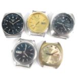 Various Seiko watch heads, part watches, etc., to include a Seiko automatic watch head, with 3cm dia