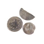 Coins, snapped Scottish type, Irish John Penny Dublin mint, etc. (3)