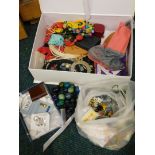 Various costume jewellery, a Wild Meadow box, containing a quantity of various beads, necklaces, etc
