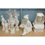 Various resin figures, Venus, Oriental figures, figure in hood, etc. (a quantity)