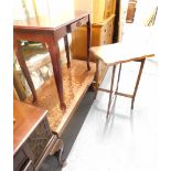 Various furniture, copper topped coffee table, etc. (a quantity)
