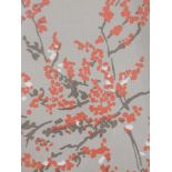 20thC School. Flowering branches, linen print, unsigned 31cm x 27cm and a floral print. (2)