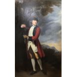 By or After Sir Joshua Reynolds (1723-1792). Portrait of Sir Patrick Blake, full length, oil on canv
