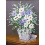 Contemporary. Still life of flowers, oil on board, 50cm x 40cm. Windham Hime Exhibition, 2008