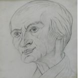 Laurence Stephen Lowry (1887-1976). Portrait of an elderly figure, pencil, signed and dated 1920, Au