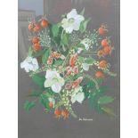 D. O. Edwards (20thC). Floral still life, watercolour, signed, 52cm x 39cm.