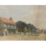 T. P. (19thC). Mock Tudor house before trees, watercolour, initialled and dated 1898, 19cm x 24cm.