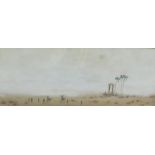 Henry Stanton Lynton (1886-1904). Camel racing in the desert, watercolour, signed, 27cm x 66cm.