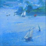 Timothy Easton (b.1943). Fowey Regatta Before The Polruan Blockhouse, oil on canvas, signed and date