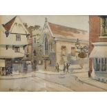 Austin Garland (1887-1966). Lincoln, watercolour, Garland was the Principal of Lincol