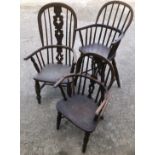 Three various child's Windsor chairs. (AF)