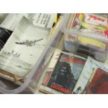 War books, military collectors guides, motor and other related ephemera and books.