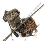 A British Army radio set, with associated headphones, etc.