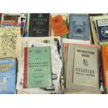 Various vintage books on Mid Century and wartime motoring, to include service manuals, instruction b