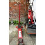 A Clarke strong arm two tonne trolley jack.