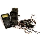 A Soviet backpack radio, P105M, and a quantity of radio headsets, etc. (a quantity)