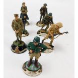 Seven Andrew Stadden cold painted military figures, comprising Princess Patricia's Canadian Light In