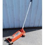 A car trolley jack.