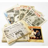 A collection of newspapers celebrating the marriage of Prince Charles and Lady Diana Spencer, to inc