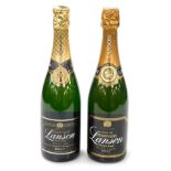 Two bottles of Lanson Black Label champagne, 75cl.