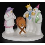 A Coalport Characters porcelain The Snowman figure group, Having A Party, limited edition number 190