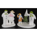 Two Coalport Characters porcelain The Snowman figure groups, comprising Goodbye My Friend, limited e