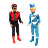A Thunderbirds figure modelled as Gordon Tracy, and a further figure modelled as a talking Captain S