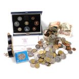 A group of decimal and pre decimal GB coinage, world coinage, world bank notes, etc., to include an