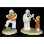 Two Coalport Characters porcelain The Snowman figures, comprising Dancing With Teddy, and Toothy Gri