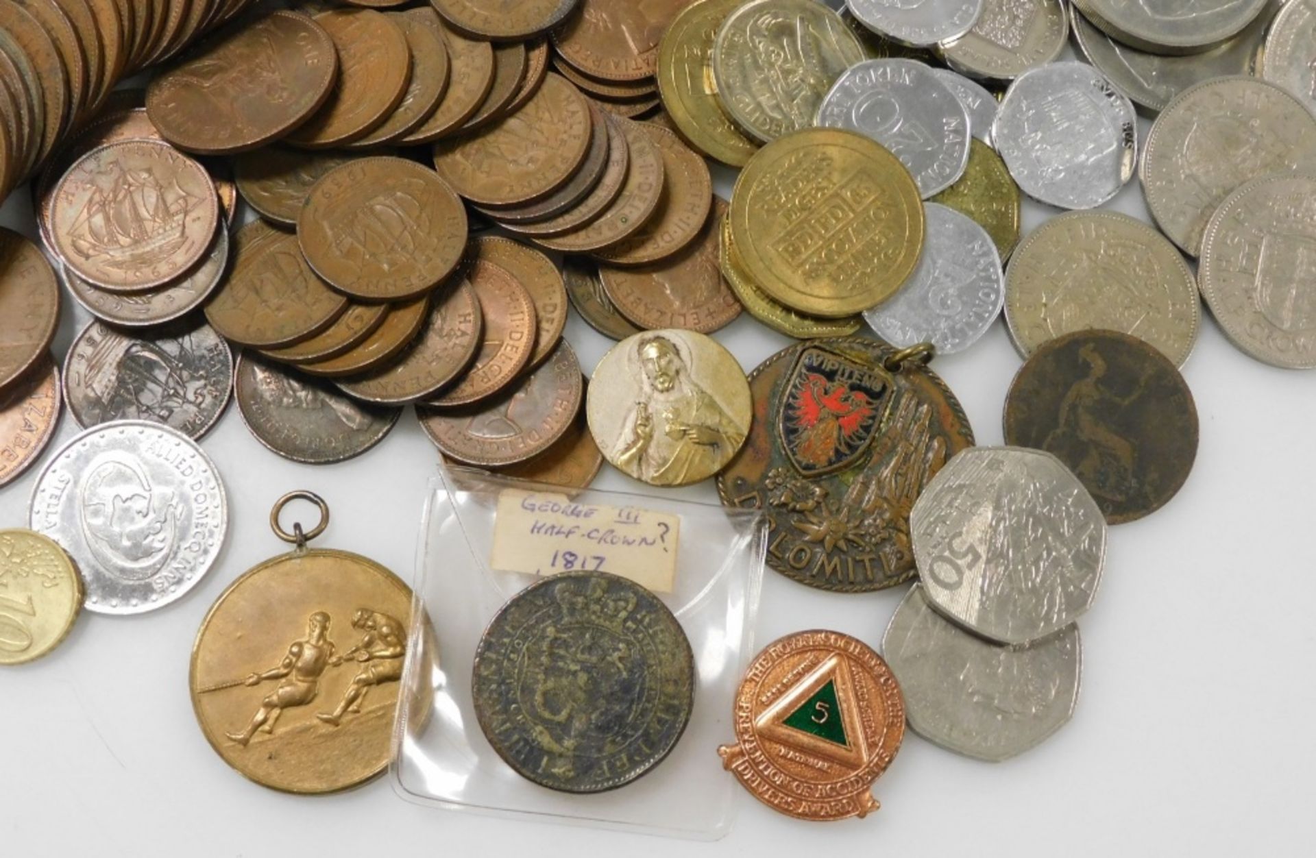 A group of pre decimal and commemorative coinage, to include a Royal Wedding 1981 crown, Elizabeth I - Image 2 of 2
