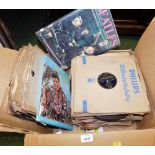 A quantity of records, to include Frank Sinatra, Vera Lynn, together with The Beatles Illustrated Di