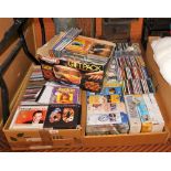 Various CDs, to include Jackie Album, Frank Sinatra, Andrew Lloyd Webber, DVD box sets to include Th