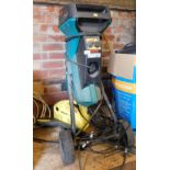 A Bosch electric garden shredder, together with a Karcher B102 power washer.