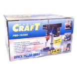 A Power Craft PBD-16/500 pillar drill, boxed.