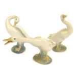 Three Lladro ducks.