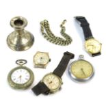 Withdrawn pre sale - Pocket watches and wristwatches, comprising Envoy gent's wristwatch, chronograp
