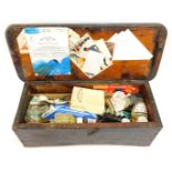An artists chest and contents, comprising Windsor and Newton paints, oil colours, etc.